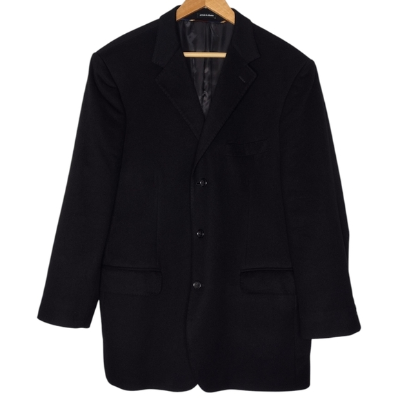 J. Crew Season Holiday 100% Cashmere Black Sport Coats Blazer Jacket Sz 46R
